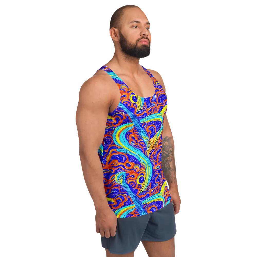 Tangerine Thunder on Men's Tank Top — Right Front