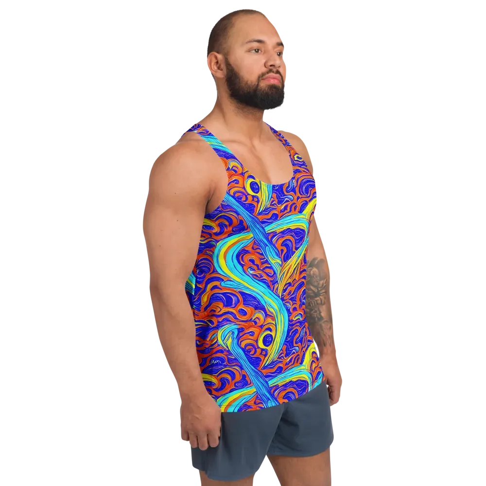 Tangerine Thunder on Men's Tank Top — Right Front