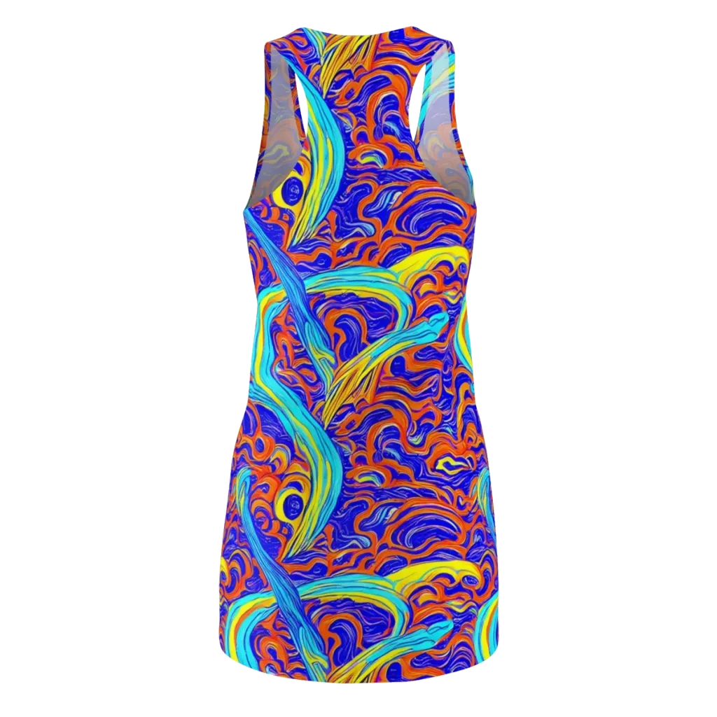 Tangerine Thunder on Racerback Dress — Back