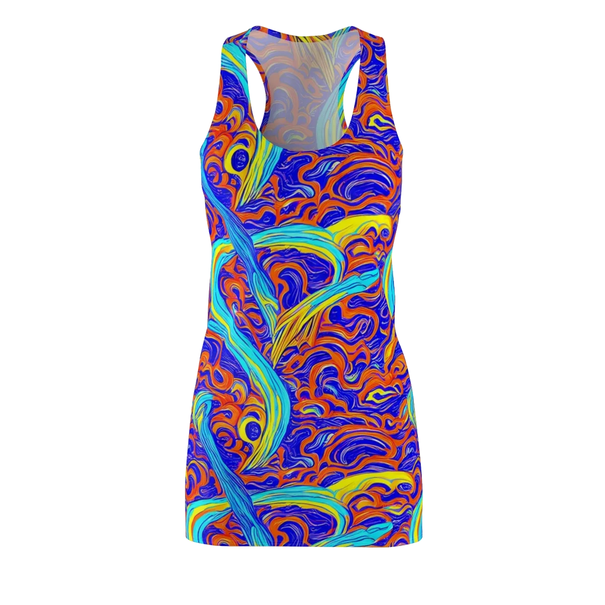 Tangerine Thunder on Racerback Dress — Front