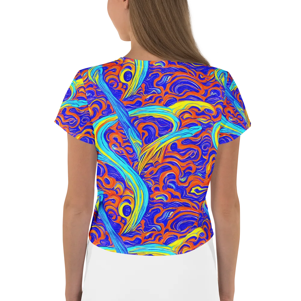 Tangerine Thunder on Crop Tee — Back