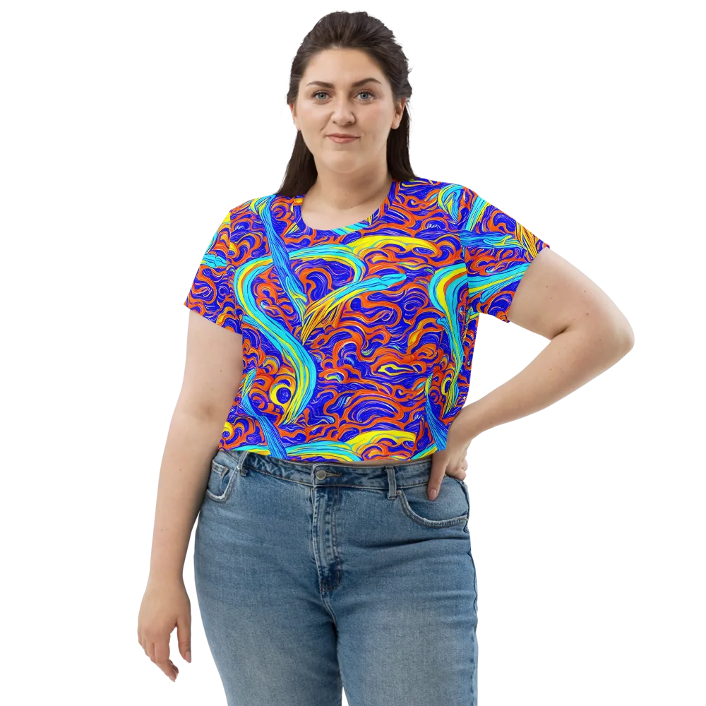 Tangerine Thunder on Crop Tee — Front
