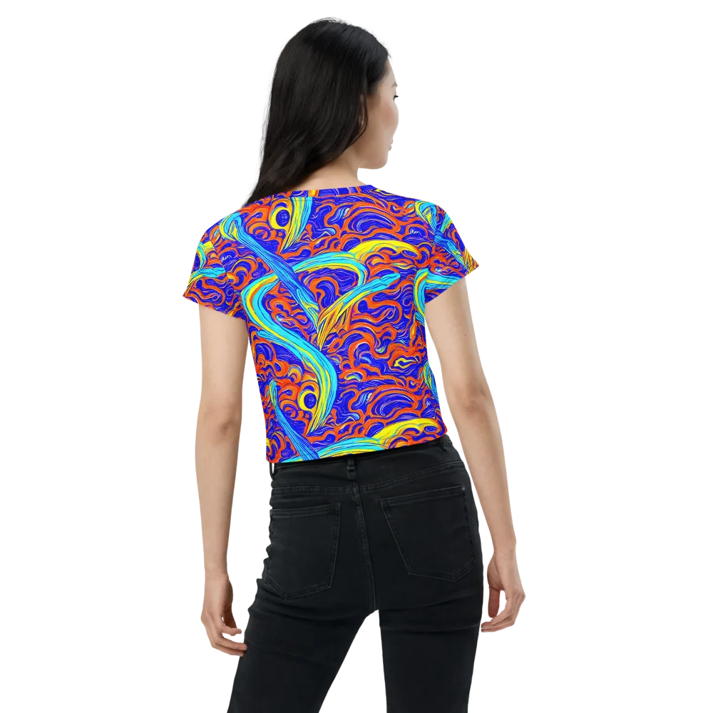 Tangerine Thunder on Crop Tee — Back
