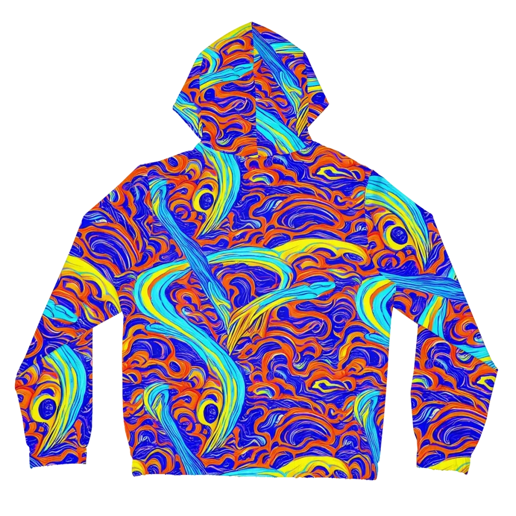 Tangerine Thunder on Women's Full-Zip Hoodie — Back