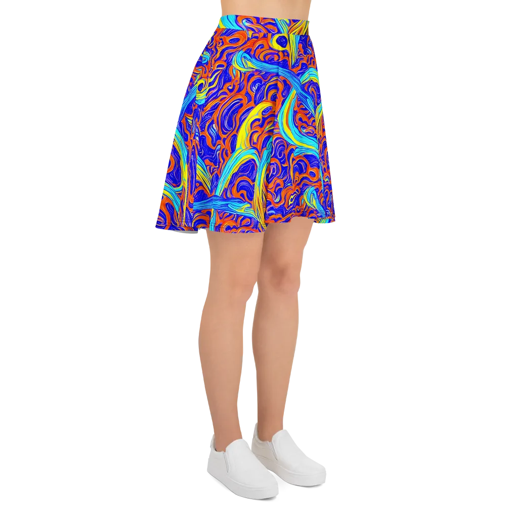 Tangerine Thunder on Skater Skirt — Right