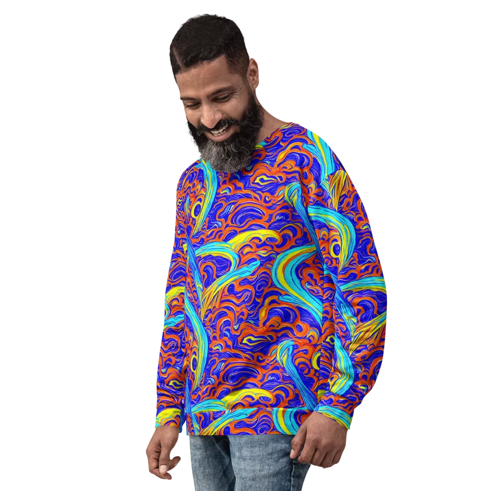 Tangerine Thunder on Sweatshirt — Left Front