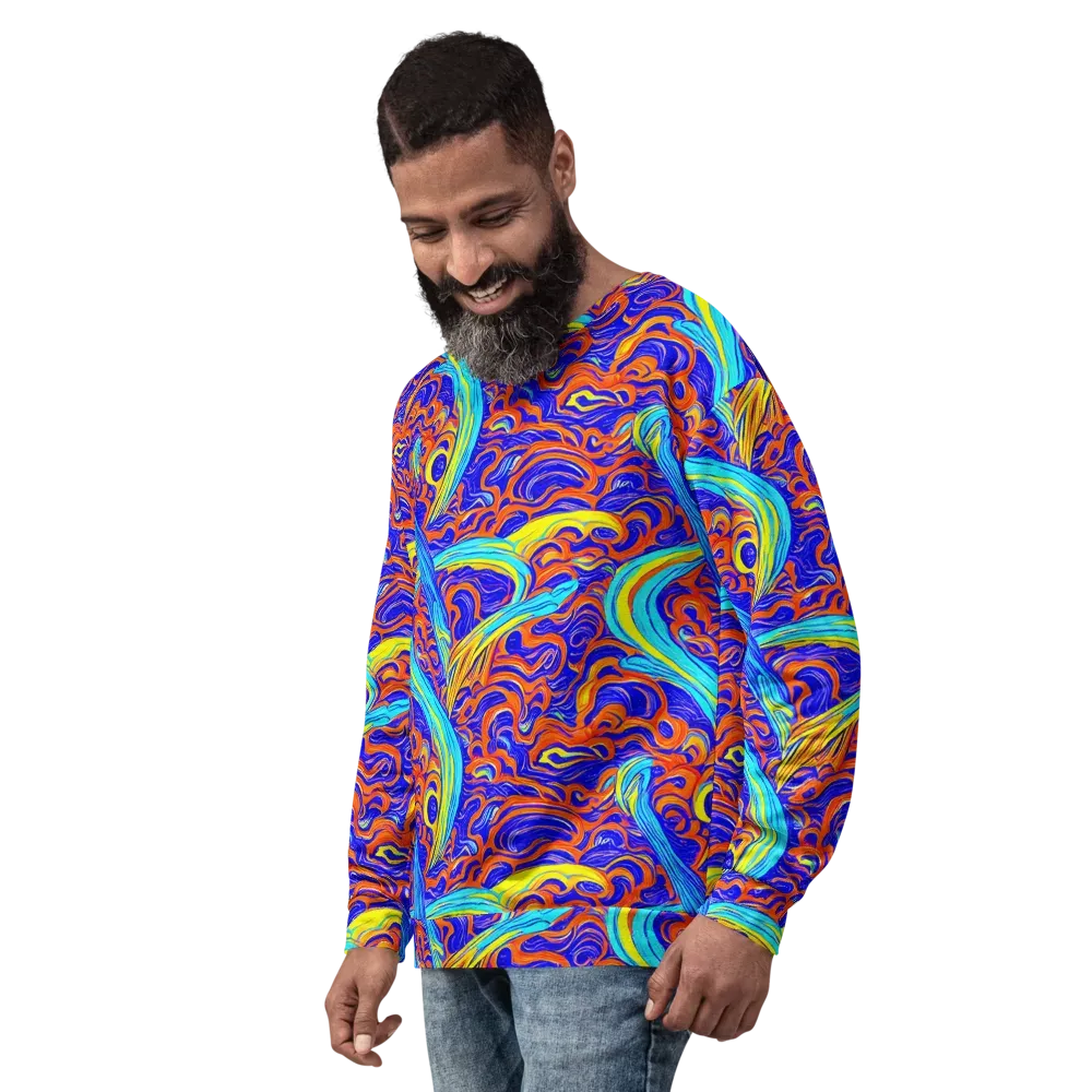 Tangerine Thunder on Sweatshirt — Left Front