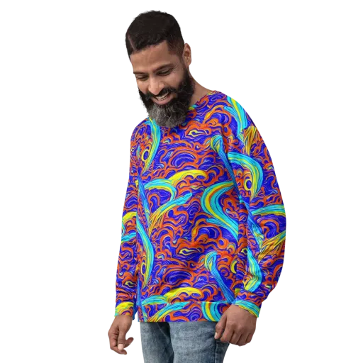 Tangerine Thunder on a Sweatshirt