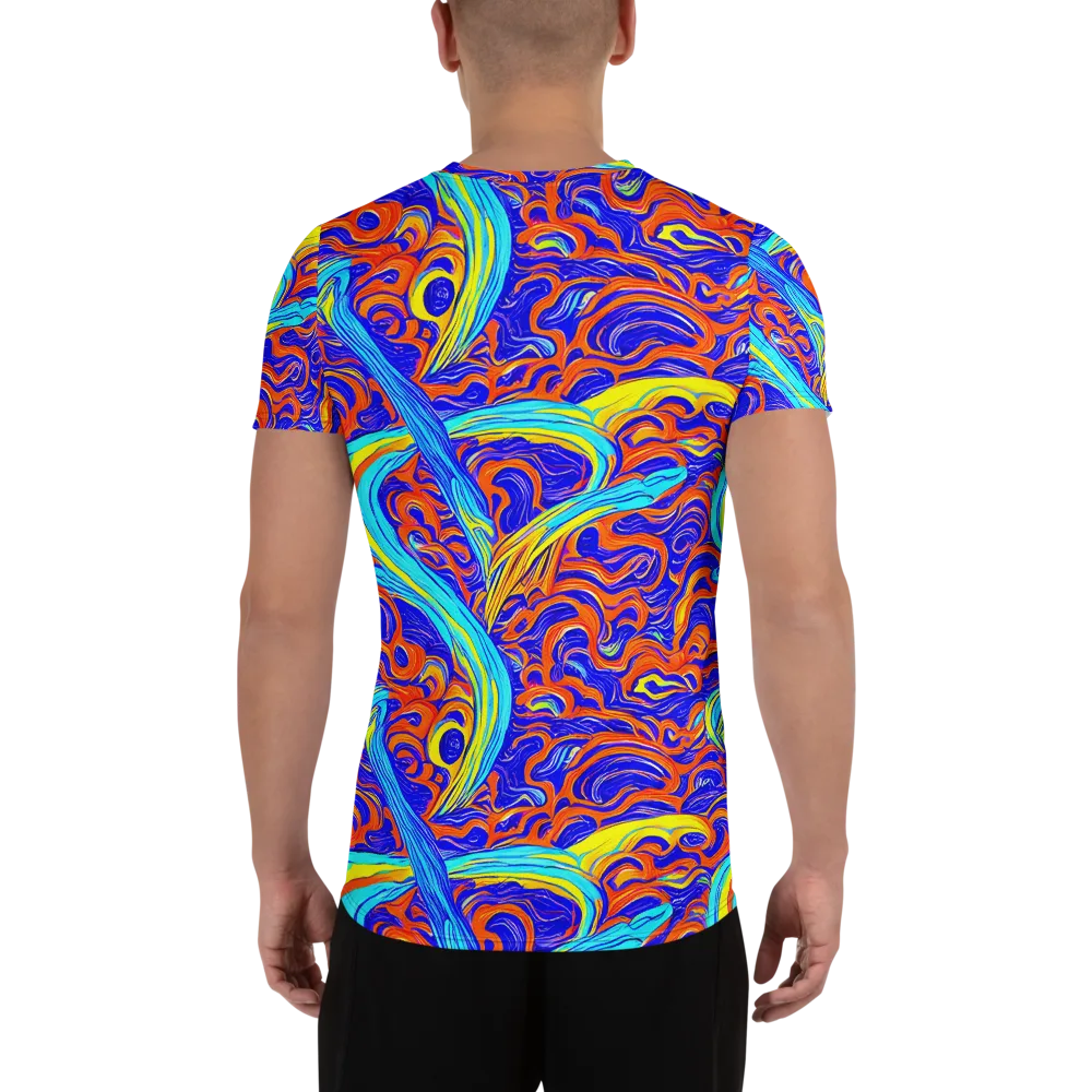 Tangerine Thunder on Men's Athletic T-Shirt — Back