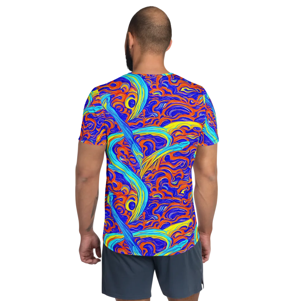 Tangerine Thunder on Men's Athletic T-Shirt — Back