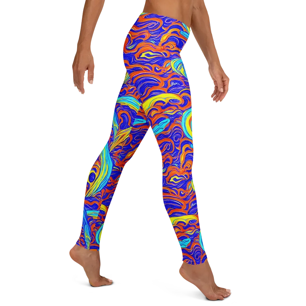 Tangerine Thunder on Leggings — Right