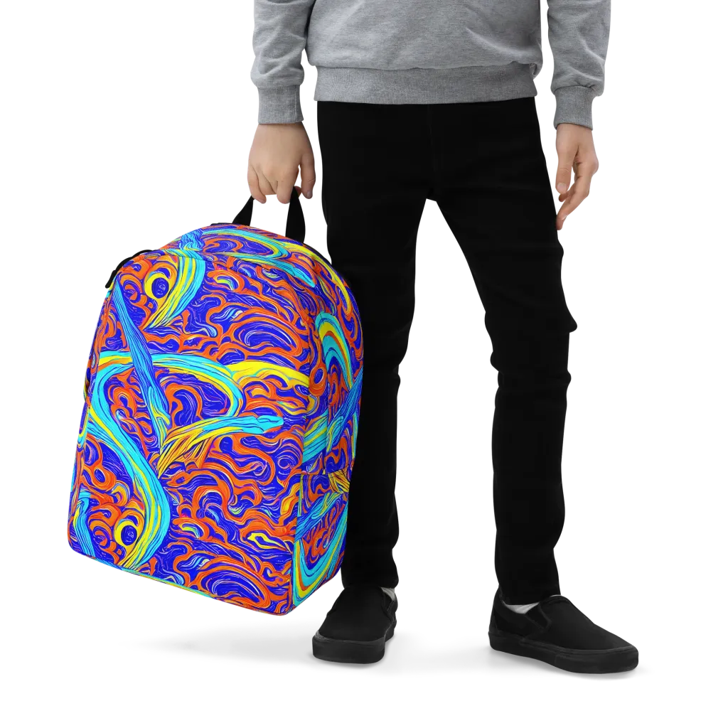 Tangerine Thunder on Minimalist Backpack — Zoomed-in
