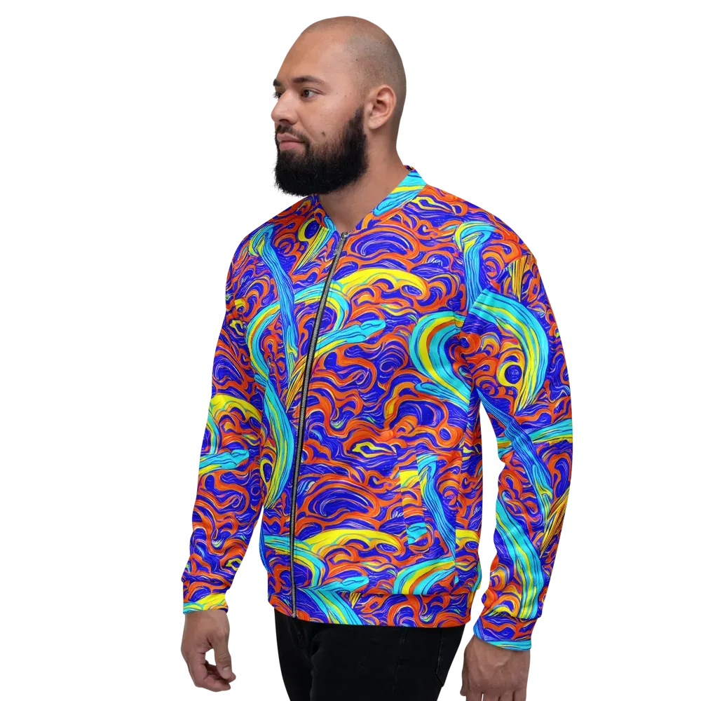 Tangerine Thunder on Bomber Jacket — Left