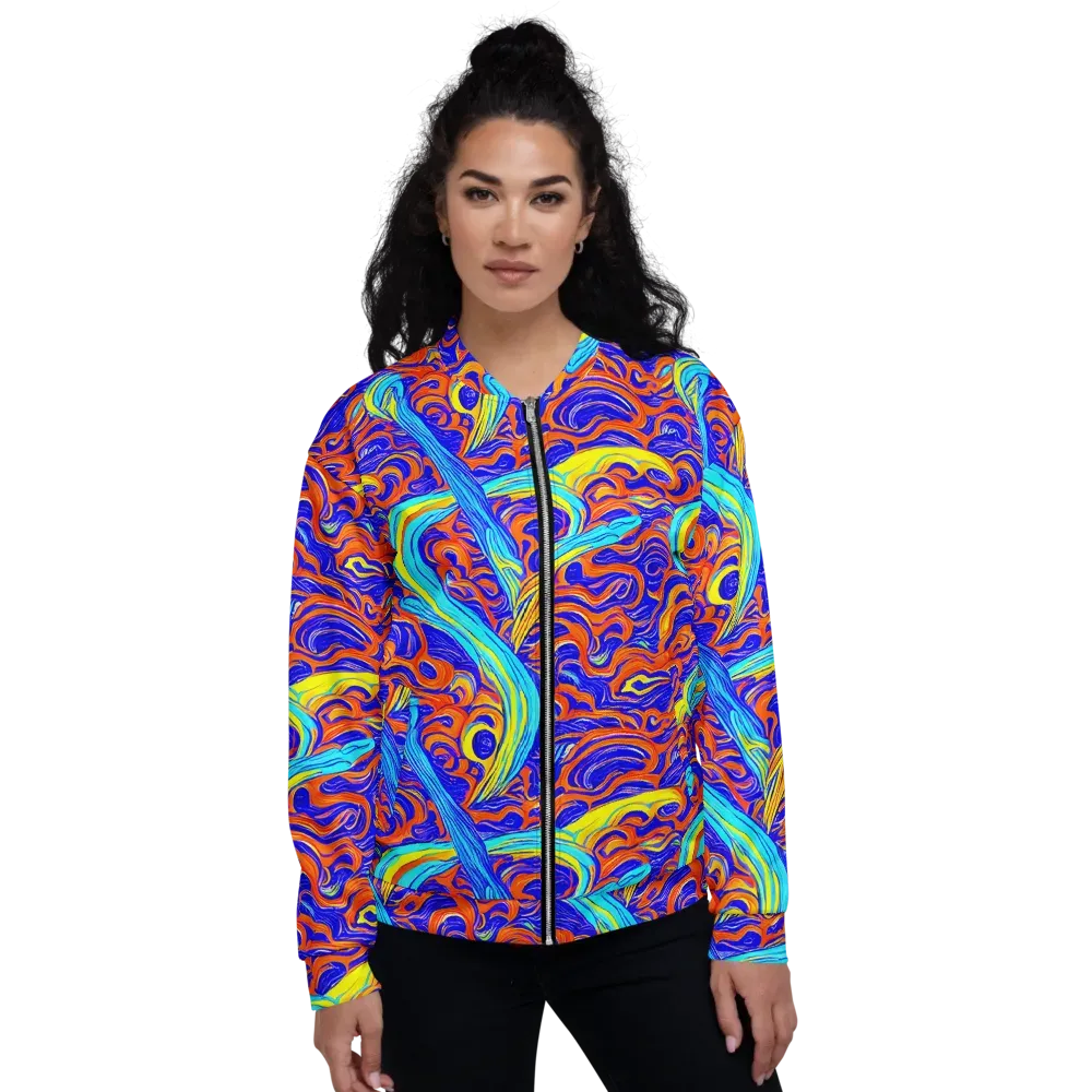 Tangerine Thunder on Bomber Jacket — Front