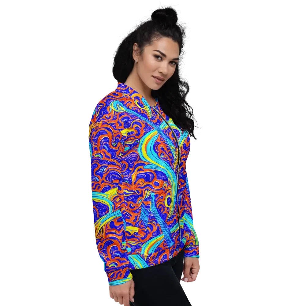 Tangerine Thunder on Bomber Jacket — Right