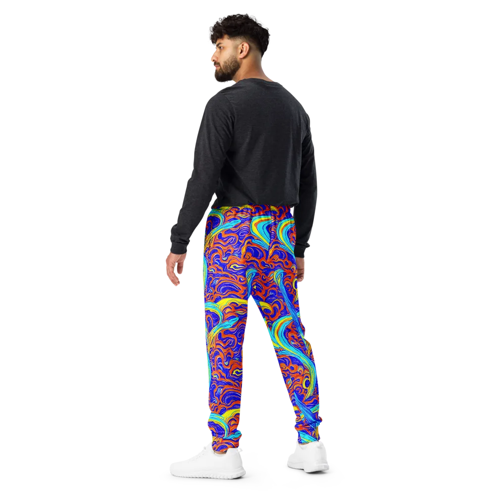 Tangerine Thunder on Men's Joggers — Back