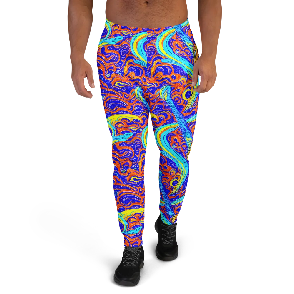 Tangerine Thunder on Men's Joggers — Front