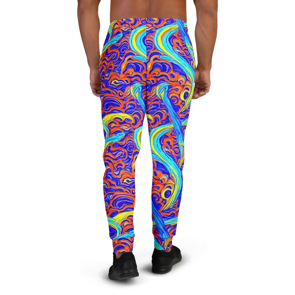 Tangerine Thunder on Men's Joggers — Back
