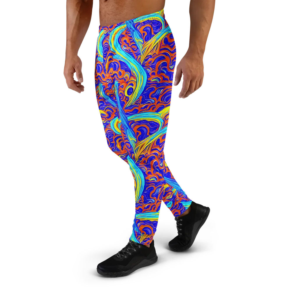 Tangerine Thunder on Men's Joggers — Left