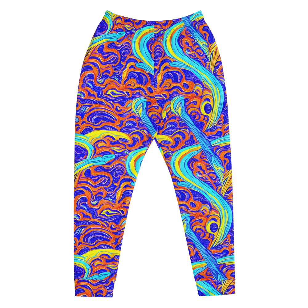 Tangerine Thunder on Men's Joggers — Front