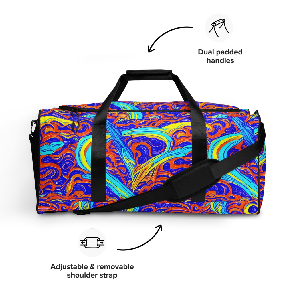 Tangerine Thunder on Duffle Bag — Front