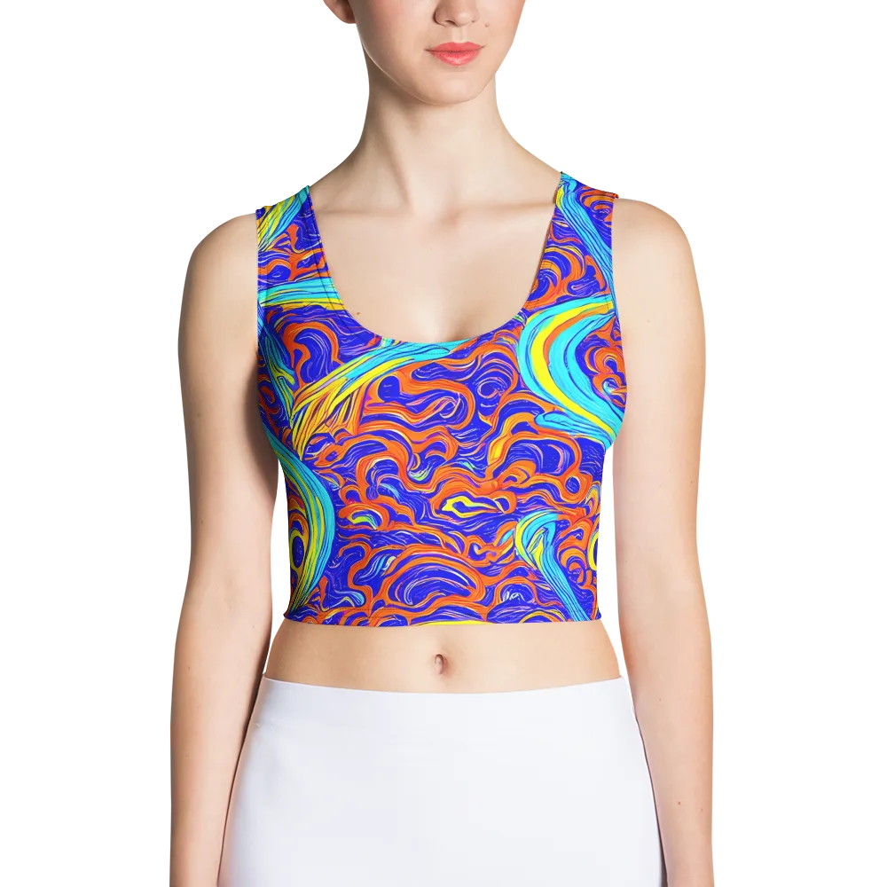 Tangerine Thunder on Crop Top — Front