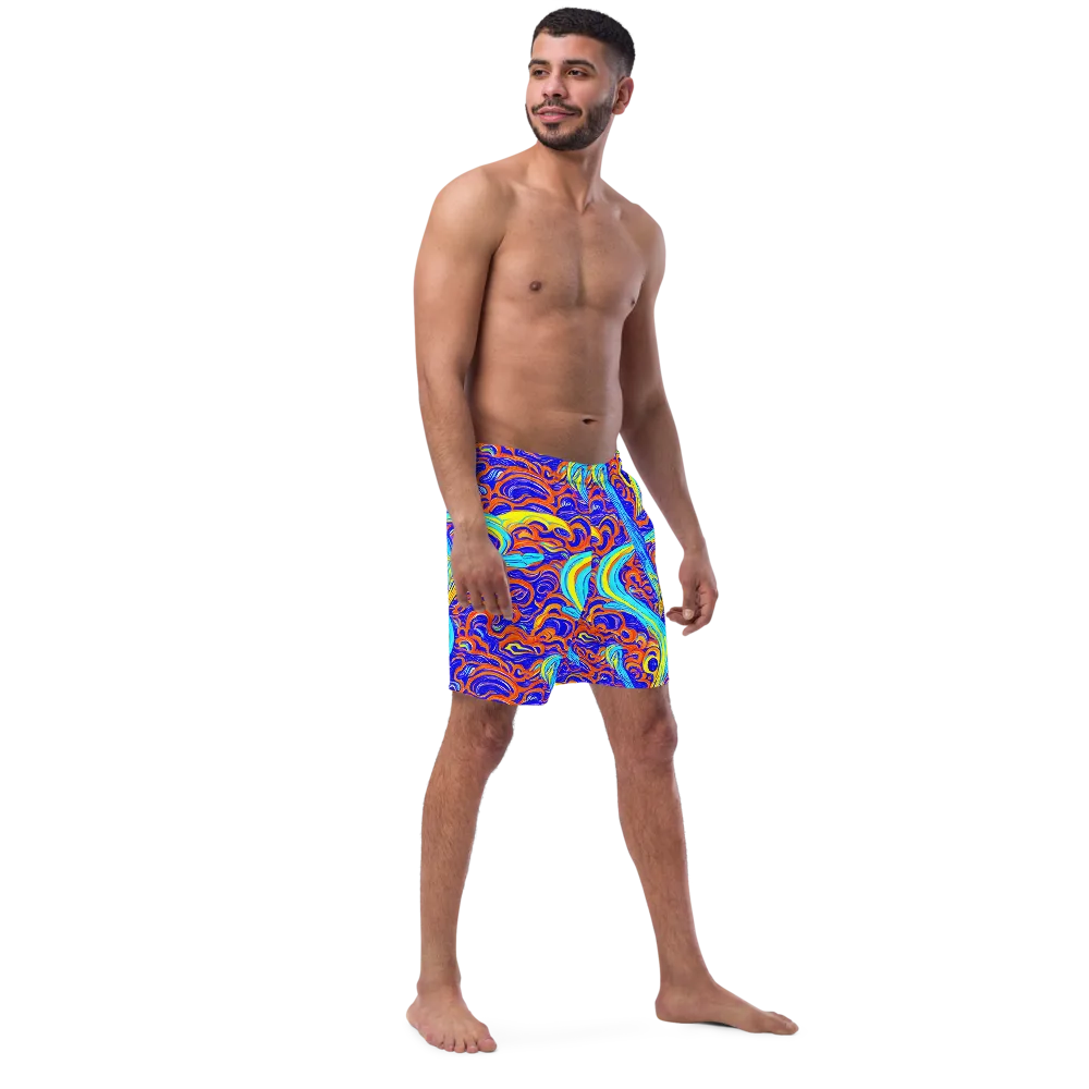 Tangerine Thunder on Swim Trunks — Right Front