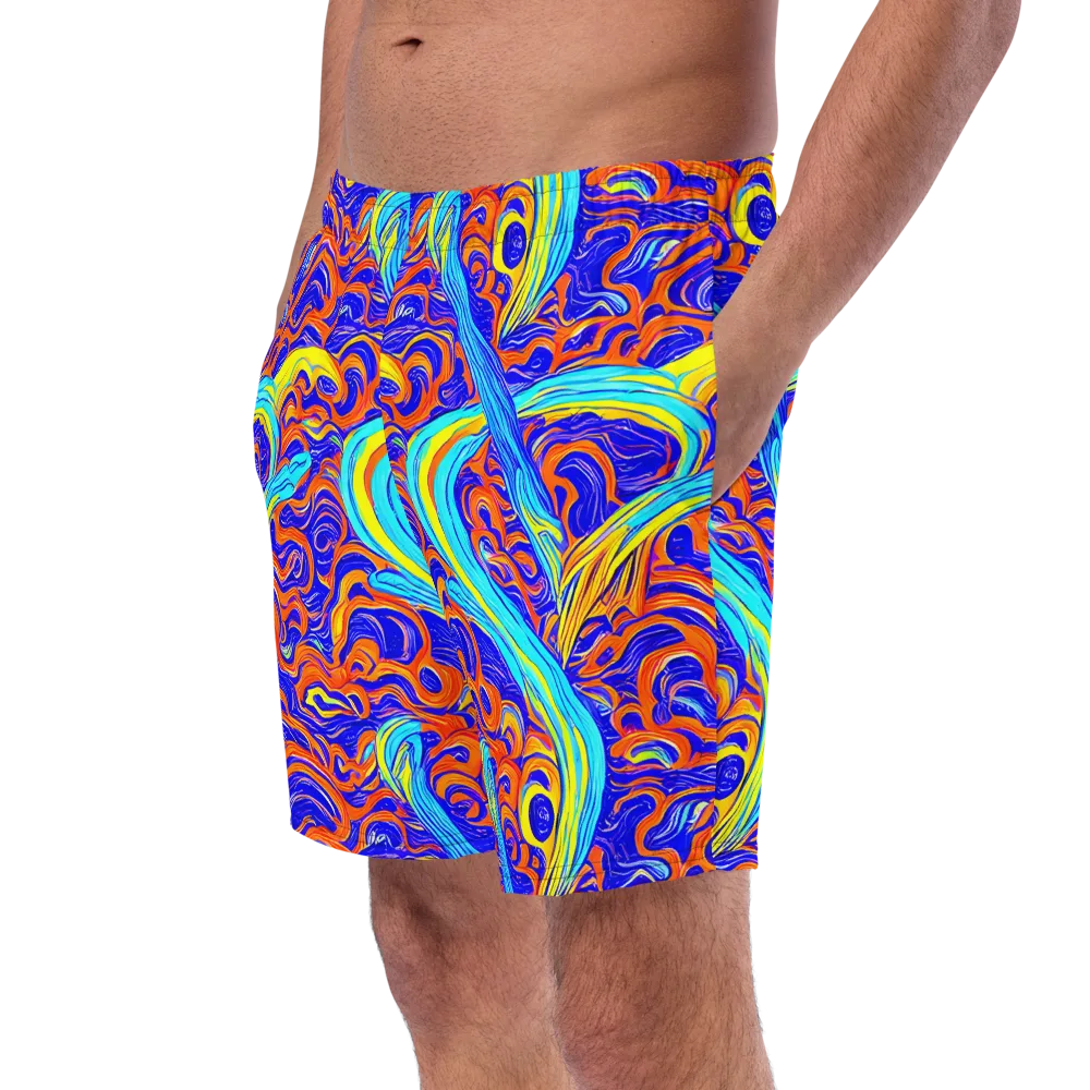 Tangerine Thunder on Swim Trunks — Left Front