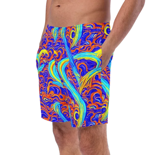 Tangerine Thunder on a Swim Trunks