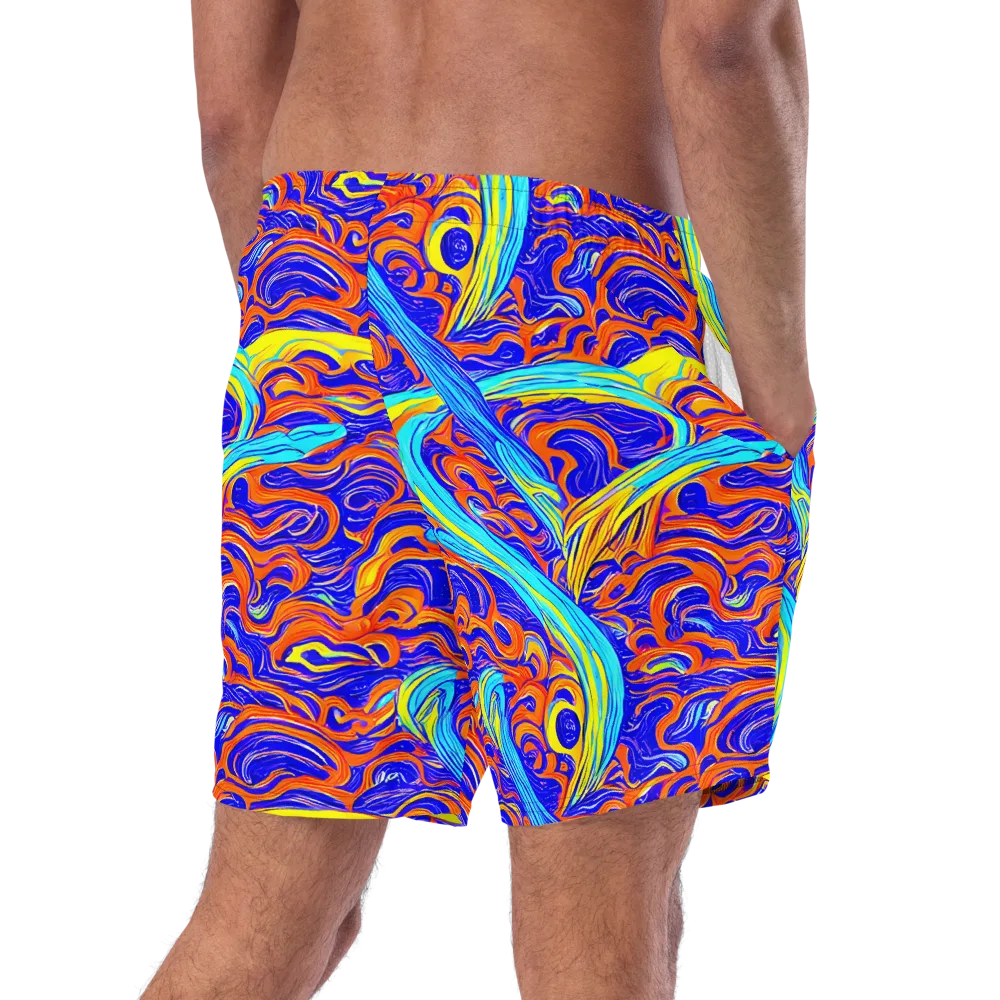 Tangerine Thunder on Swim Trunks — Right Back