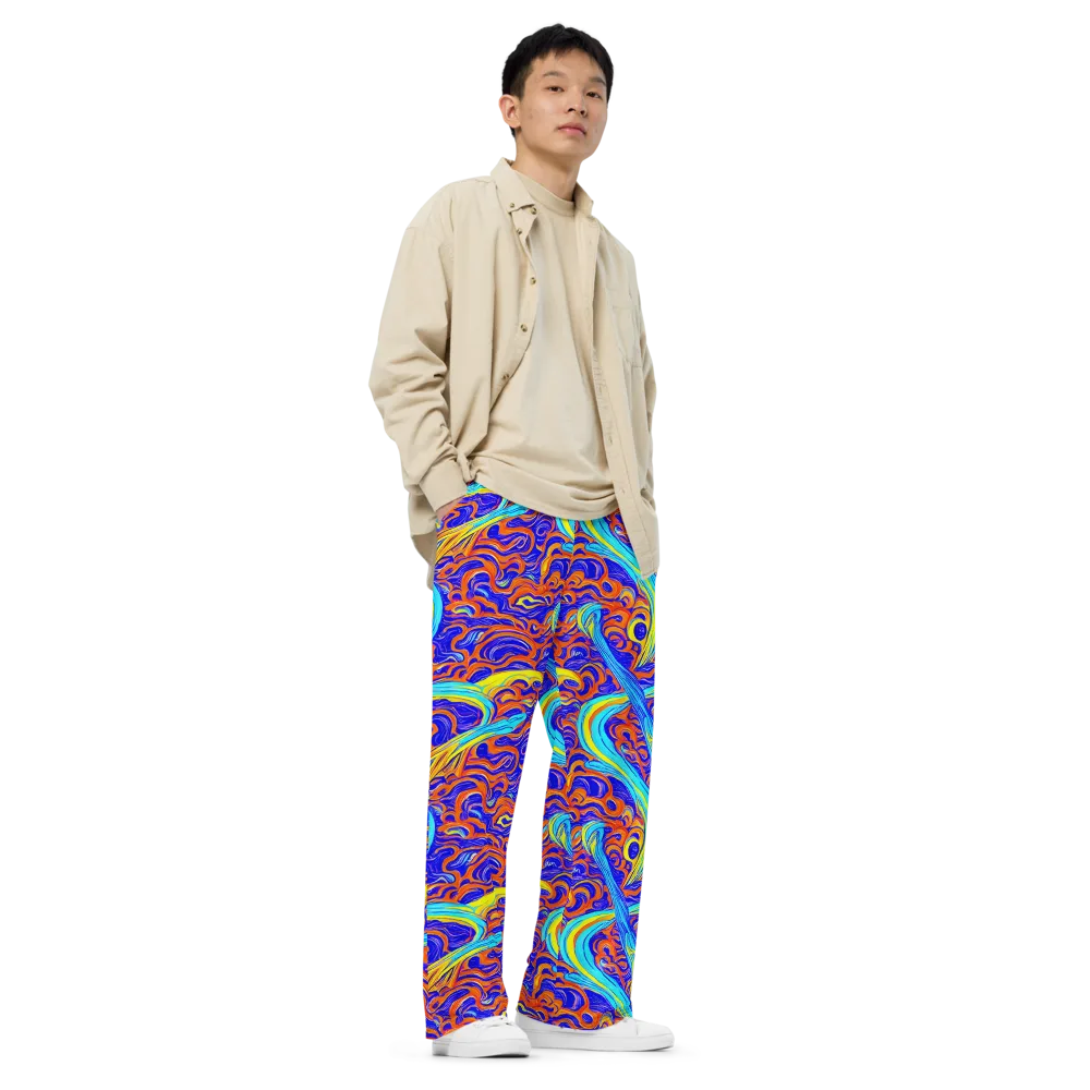Tangerine Thunder on Wide-Leg Pants — Right Front