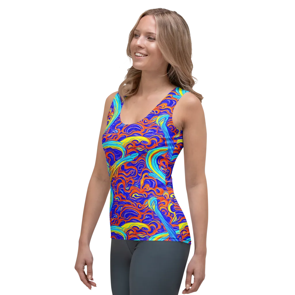 Tangerine Thunder on Women's Tank Top — Left Front