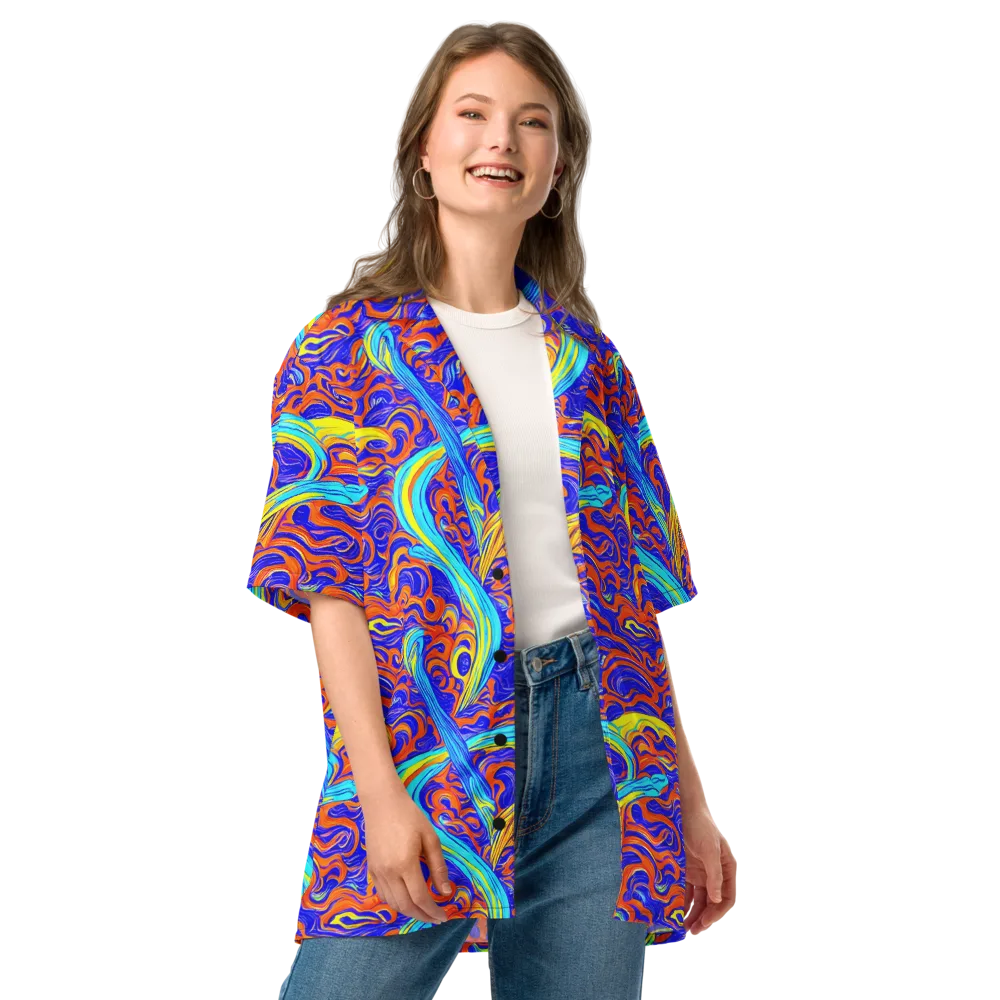 Tangerine Thunder on Button Shirt — Front