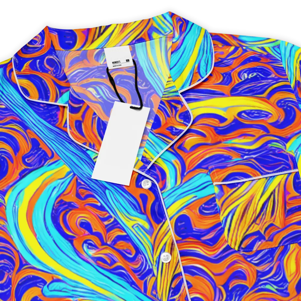 Tangerine Thunder on Women's Short Sleeve Pajama Top — Product details