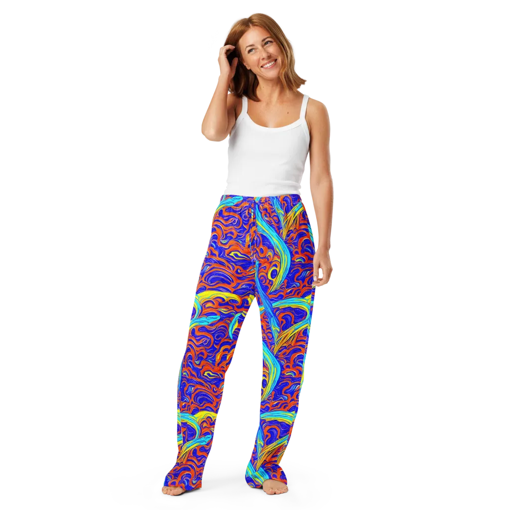 Tangerine Thunder on Women's Pajama Pants — Front
