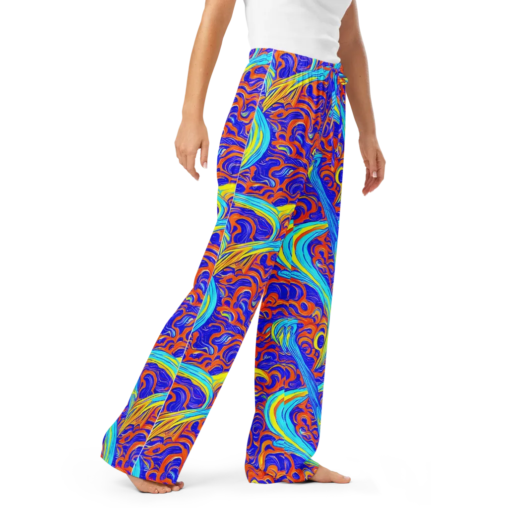 Tangerine Thunder on Women's Pajama Pants — Right Front