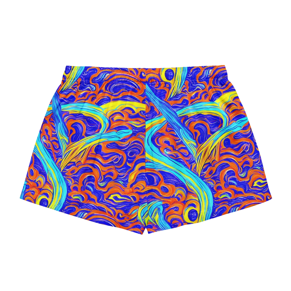Tangerine Thunder on Women's Pajama Shorts — Back