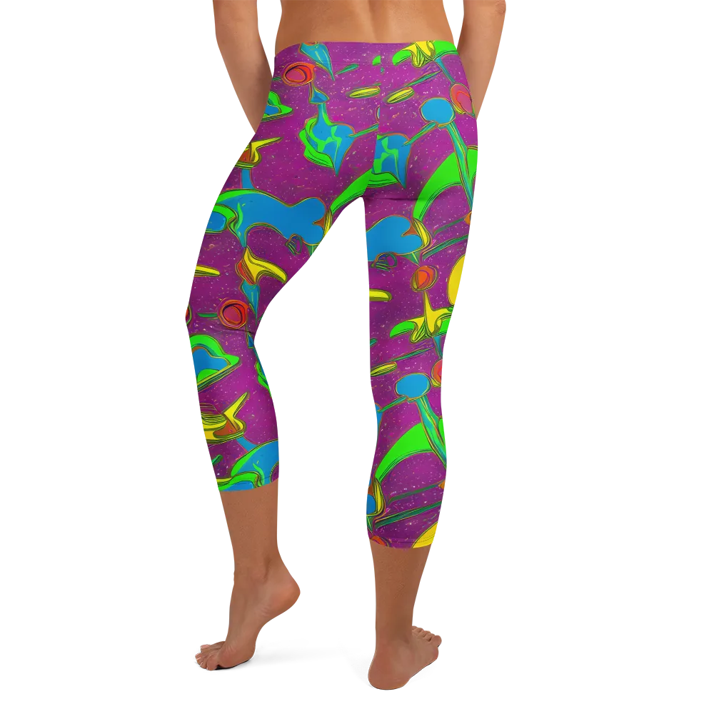 Hypercolor Haze on Capri Leggings — Back