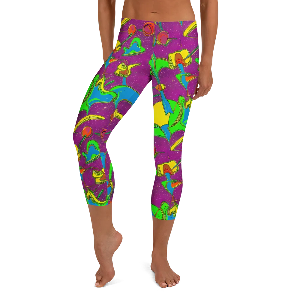 Hypercolor Haze on Capri Leggings — Front