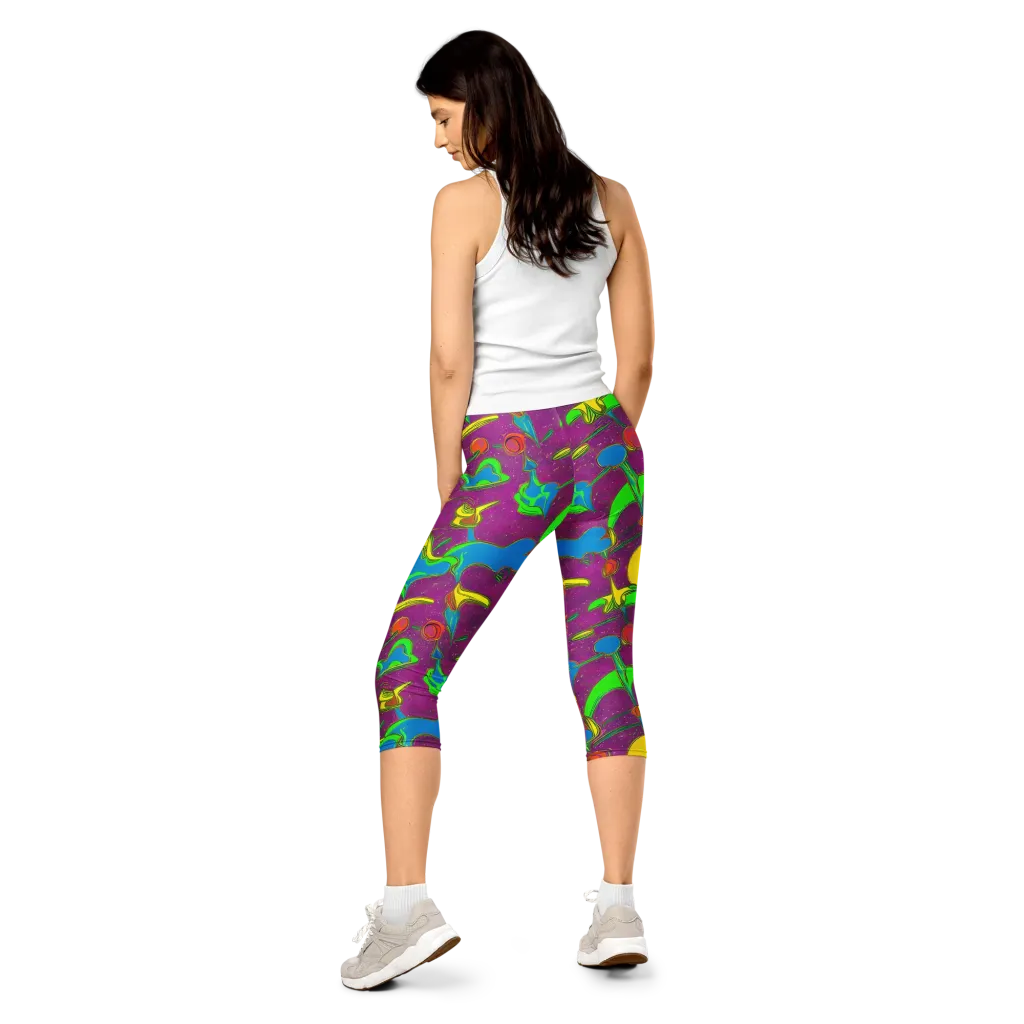 Hypercolor Haze on Capri Leggings — Back