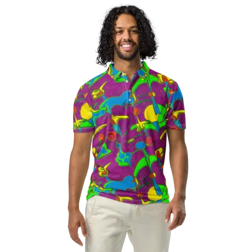 Hypercolor Haze on a Men's Slim Fit Polo Shirt