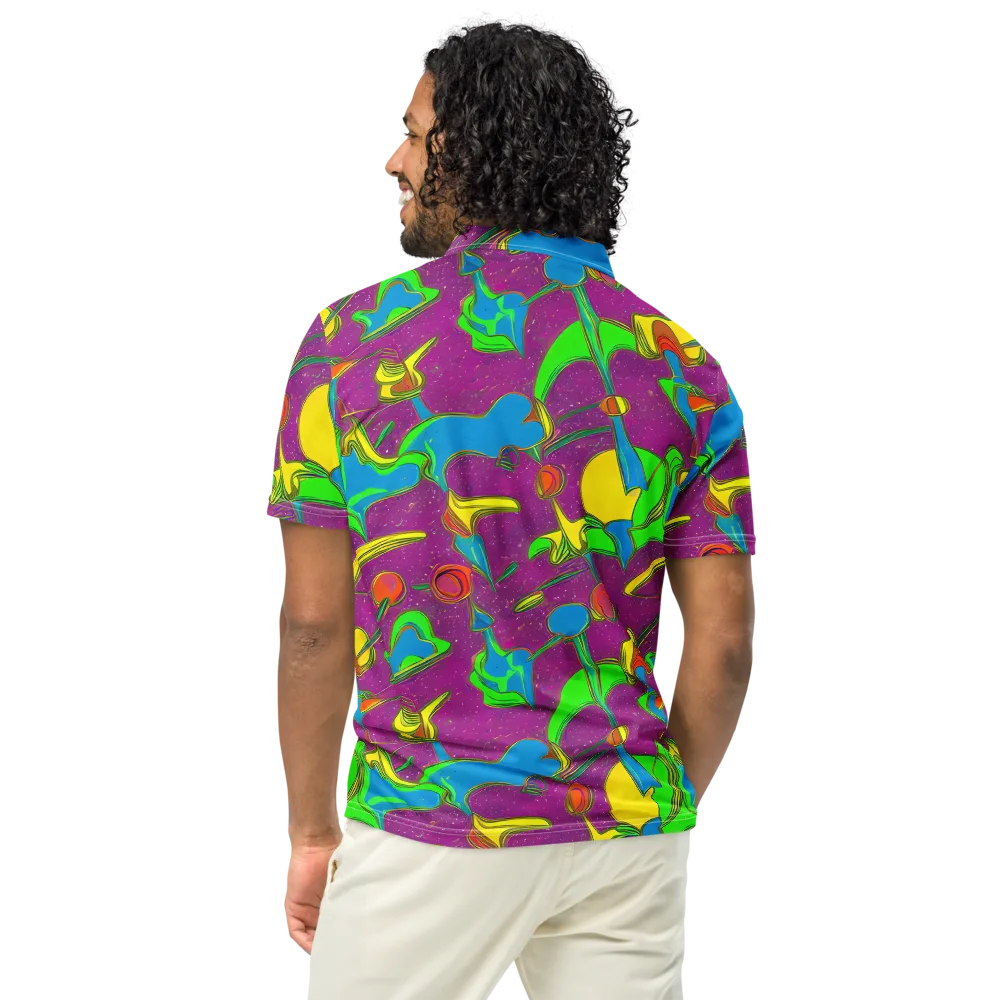 Hypercolor Haze on Men's Slim Fit Polo Shirt — Back