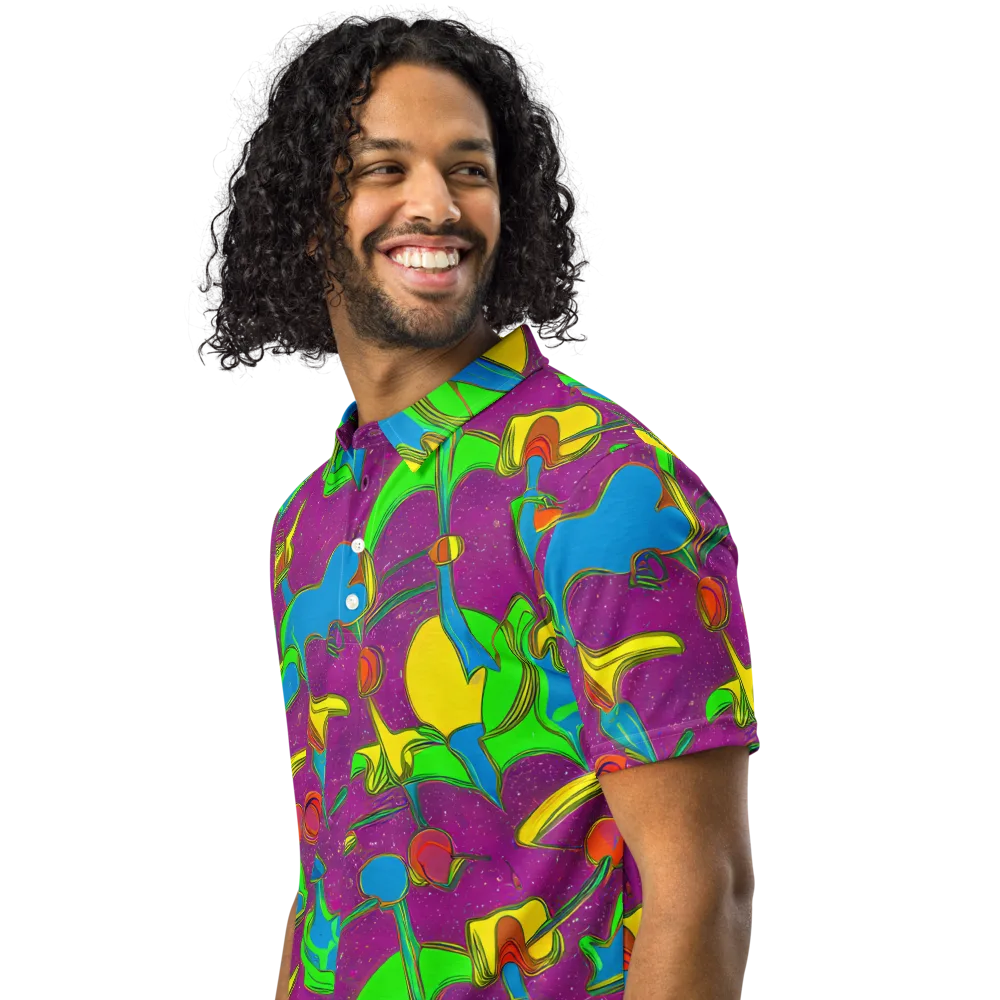 Hypercolor Haze on Men's Slim Fit Polo Shirt — Left Front