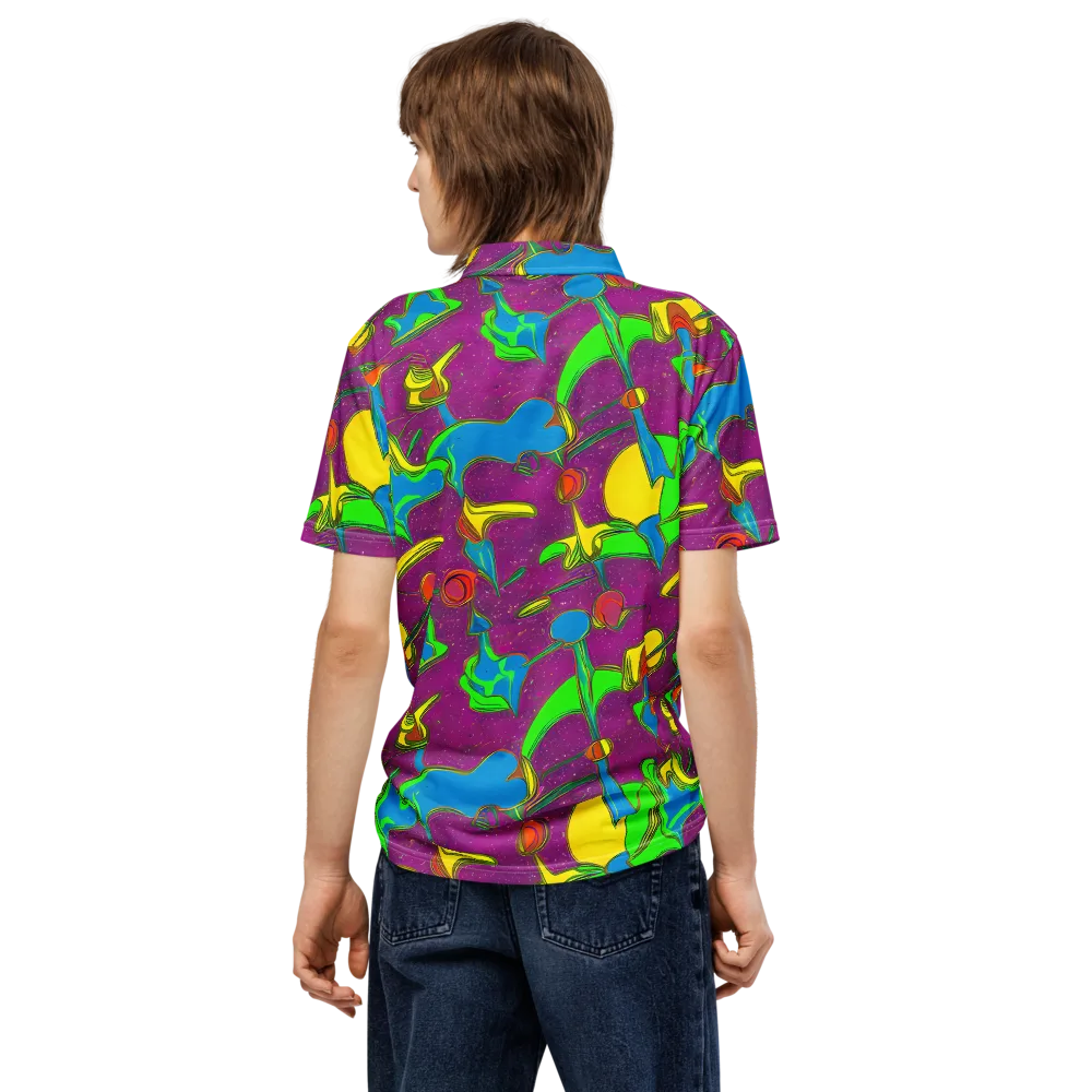 Hypercolor Haze on Men's Slim Fit Polo Shirt — Back