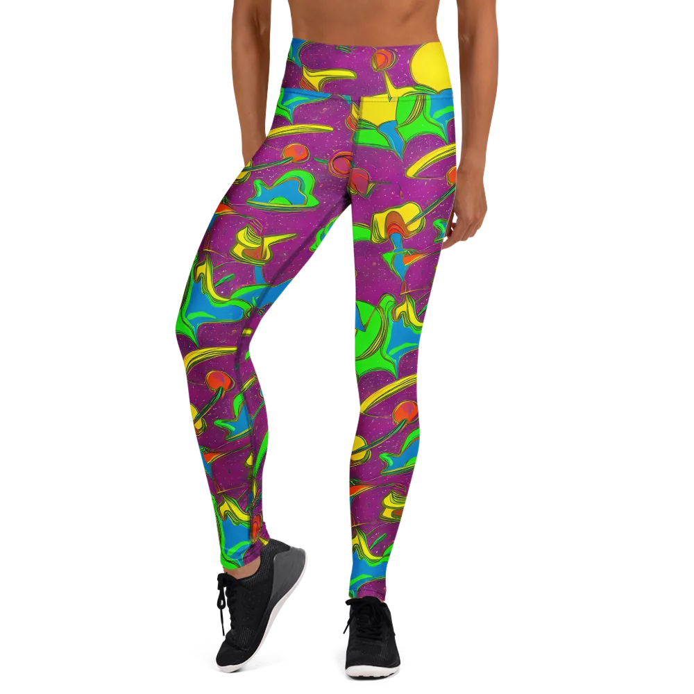 Hypercolor Haze on Yoga Leggings — Front