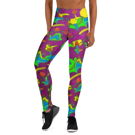 Hypercolor Haze on a Yoga Leggings
