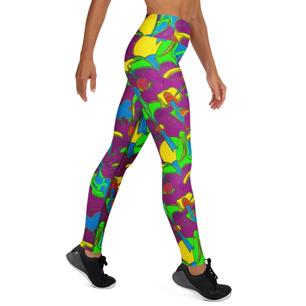 Hypercolor Haze on Yoga Leggings — Right