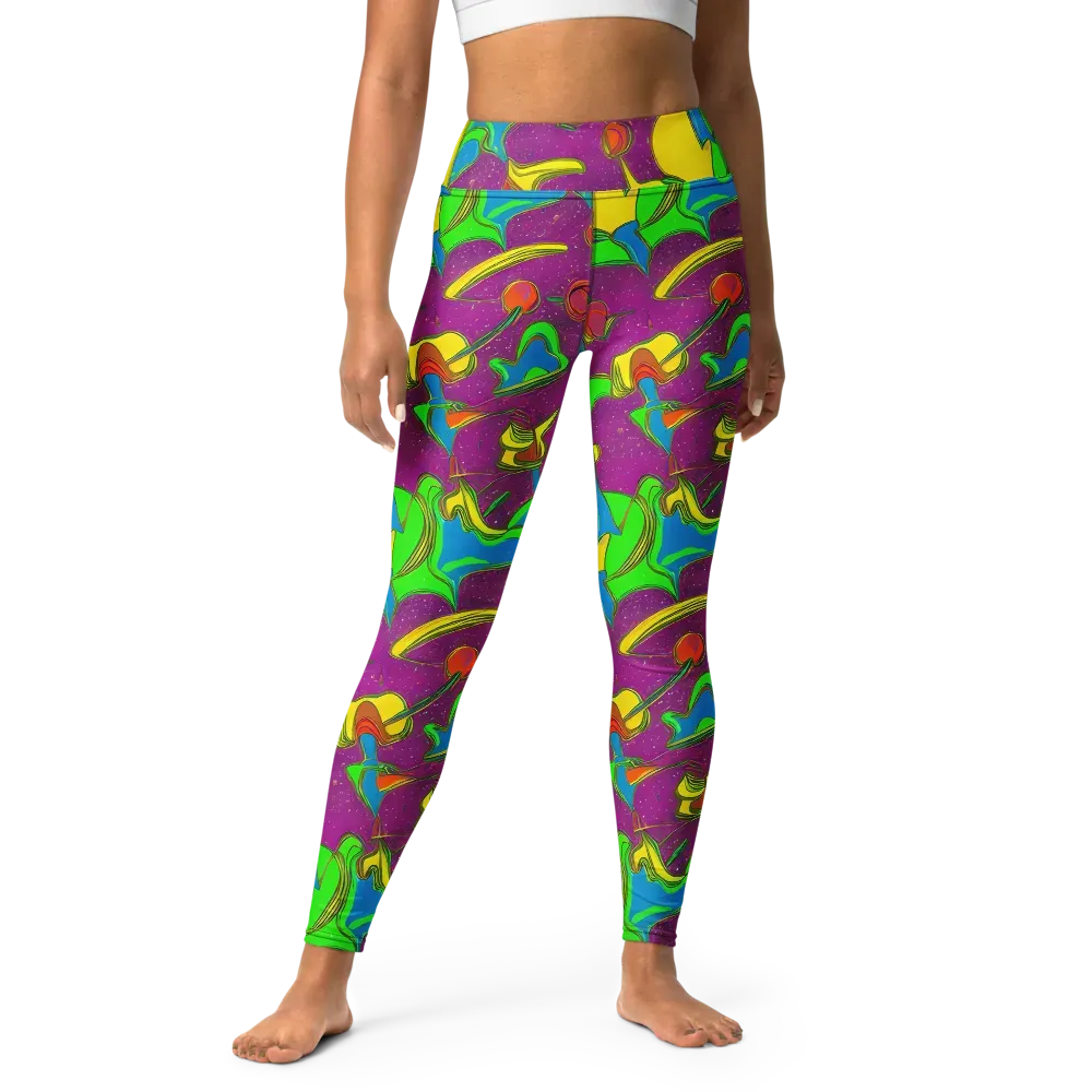 Hypercolor Haze on Yoga Leggings — Front