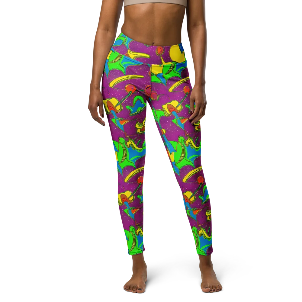 Hypercolor Haze on Yoga Leggings — Front
