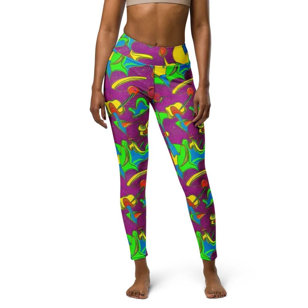 Hypercolor Haze on Yoga Leggings — Front